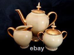 Vintage Gold Harlequin Coffee Espresso Set Fiorentine Hand Made Italy