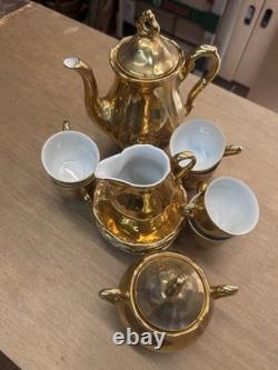 Vintage Gold Lustre Winterling Marktleuthen Bavaria Porcelain Tea Coffee Set