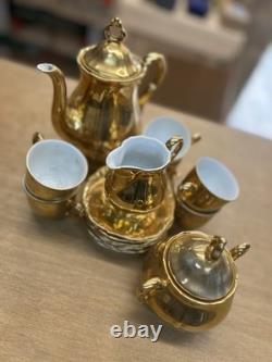 Vintage Gold Lustre Winterling Marktleuthen Bavaria Porcelain Tea Coffee Set