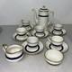 Vintage Grindley England Blue Gold Espresso Coffee Set China Art Deco