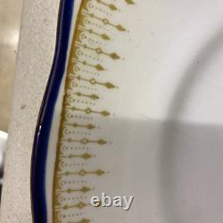 Vintage Grindley England Blue Gold Espresso Coffee Set China Art Deco