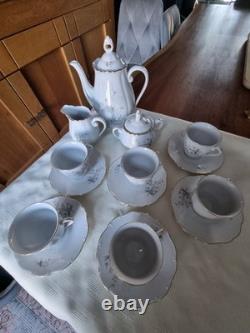 Vintage Haas & Czjzek Czechoslovakia Coffee Set 15 Pieces