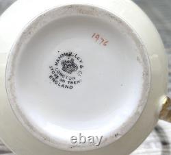 Vintage Hammersley Bone China Coffee Set for 12, Cream with Gilt Lace, 52 Pieces