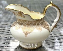 Vintage Hammersley Bone China Coffee Set for 12, Cream with Gilt Lace, 52 Pieces