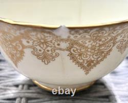 Vintage Hammersley Bone China Coffee Set for 12, Cream with Gilt Lace, 52 Pieces