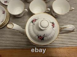 Vintage Hammersley Princess House Pink Rose Bone China Coffee Set 17 Pc England