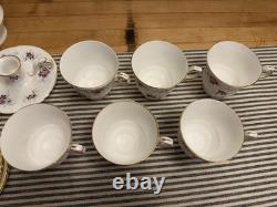 Vintage Hammersley Princess House Pink Rose Bone China Coffee Set 17 Pc England Vintage Hammersley Princess House Pink Rose Bone China Coffee Set 17 Pc England