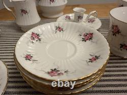 Vintage Hammersley Princess House Pink Rose Bone China Coffee Set 17 Pc England