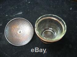 Vintage Handmade Oppenheim Israel Coffee Set with Sugar Bowl & Glass Inserts