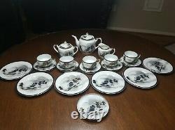 Vintage Hayasi Kutani Fine China Tea / Coffee Set 22 Pieces