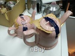 Vintage Heatmaster Kosy Tea & Coffee Set Rare Pink Glaze Stunning Unused UK Made