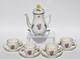 Vintage Herend Eton Coffee Set For 4 Coffee Pot, 4x Demitasse/mocha Duos #711