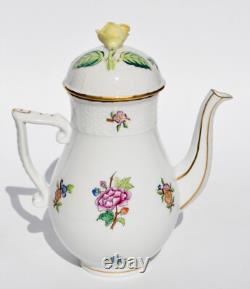 Vintage Herend ETON Coffee Set for 4 Coffee Pot, 4x Demitasse/Mocha Duos #711