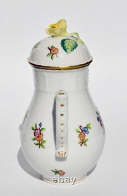 Vintage Herend ETON Coffee Set for 4 Coffee Pot, 4x Demitasse/Mocha Duos #711