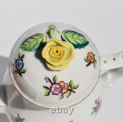 Vintage Herend ETON Coffee Set for 4 Coffee Pot, 4x Demitasse/Mocha Duos #711