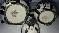 Vintage Hertel Jacob Silver Overlay Coffee/Tea Set