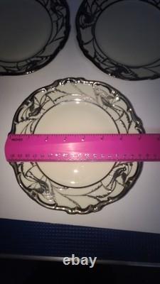 Vintage Hertel Jacob Silver Overlay Coffee/Tea Set