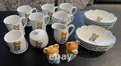 Vintage Honey Bear Farm Souvenirs 22 Pieces Dishes Cups Salt/Pepper Coffee Set