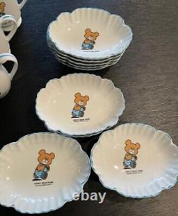 Vintage Honey Bear Farm Souvenirs 22 Pieces Dishes Cups Salt/Pepper Coffee Set