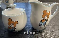 Vintage Honey Bear Farm Souvenirs 22 Pieces Dishes Cups Salt/Pepper Coffee Set