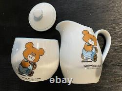 Vintage Honey Bear Farm Souvenirs 22 Pieces Dishes Cups Salt/Pepper Coffee Set