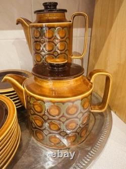 Vintage Hornsea Bronte Coffee Set Plates Teapot Coffee Pot + Silver Played Trays