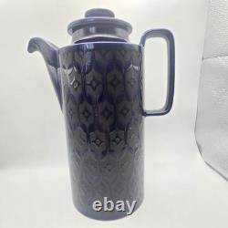 Vintage Hornsea Heirloom Midnight Blue Coffee Set John Clappison 7 Piece Rare
