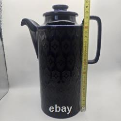 Vintage Hornsea Heirloom Midnight Blue Coffee Set John Clappison 7 Piece Rare