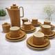 Vintage Hornsea Saffron Coffee Set England 1970s Coffee Pot Cups Plates