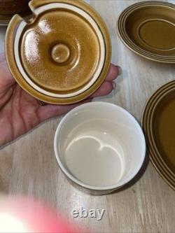 Vintage Hornsea Saffron Coffee Set England 1970s Coffee Pot Cups Plates