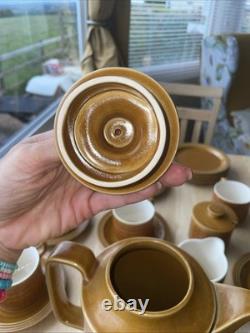 Vintage Hornsea Saffron Coffee Set England 1970s Coffee Pot Cups Plates