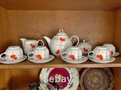 Vintage Hungarian Alfoldi porcelain coffee set Hearts talk