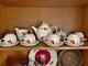 Vintage Hungarian Alfoldi Porcelain Coffee Set Hearts Talk