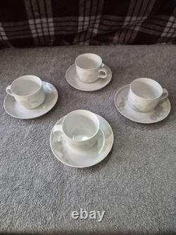Vintage Hutschenreuther Kyoto Coffee Cup Saucer Set of 4 MINT Leonard Paris