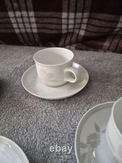 Vintage Hutschenreuther Kyoto Coffee Cup Saucer Set of 4 MINT Leonard Paris