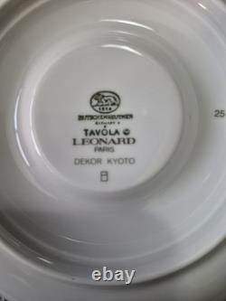 Vintage Hutschenreuther Kyoto Coffee Cup Saucer Set of 4 MINT Leonard Paris