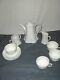 Vintage Hutschenreuther Selb Germany Racine White 13 Pc Coffee Set Nice