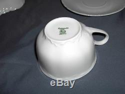 Vintage Hutschenreuther Selb Germany Racine White 13 Pc Coffee Set NICE