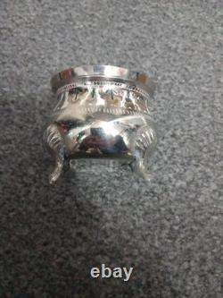 Vintage Indian Nickel Plated Brass Decorative Tea/Coffee Set