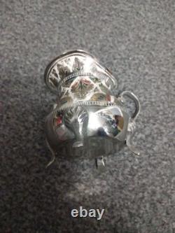 Vintage Indian Nickel Plated Brass Decorative Tea/Coffee Set