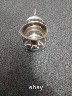 Vintage Indian Nickel Plated Brass Decorative Tea/Coffee Set