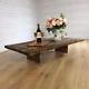 Vintage Industrial Coffee Table Rustic Reclaimed Plank Top Bench Set Living