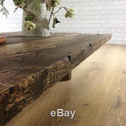 Vintage Industrial Coffee Table Rustic Reclaimed Plank Top bench set Living
