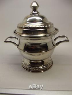 Vintage Italian Continental Silver Tea Coffee Pot 3 Piece Set. 800 Fine Silver