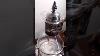 Vintage Italian Mid Century Silver Plated And Glass Coffee Carafe Pot With Stand