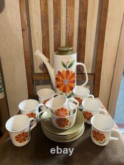 Vintage J&G Meakin Dahlia Coffee Set (One of the more rare designs)