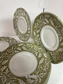 Vintage J&G Meakin Sterling Renaissance Green England Tea Coffee Set Lot