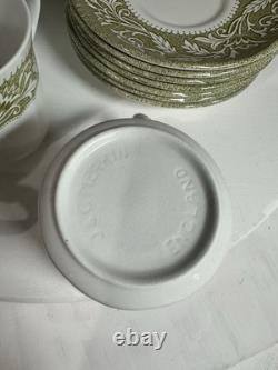 Vintage J&G Meakin Sterling Renaissance Green England Tea Coffee Set Lot