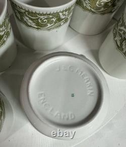 Vintage J&G Meakin Sterling Renaissance Green England Tea Coffee Set Lot