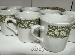 Vintage J&G Meakin Sterling Renaissance Green England Tea Coffee Set Lot